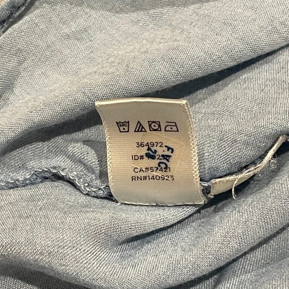 LOFT Petite Light Denim Button-Down Shirt - SP - Picture 7 of 9